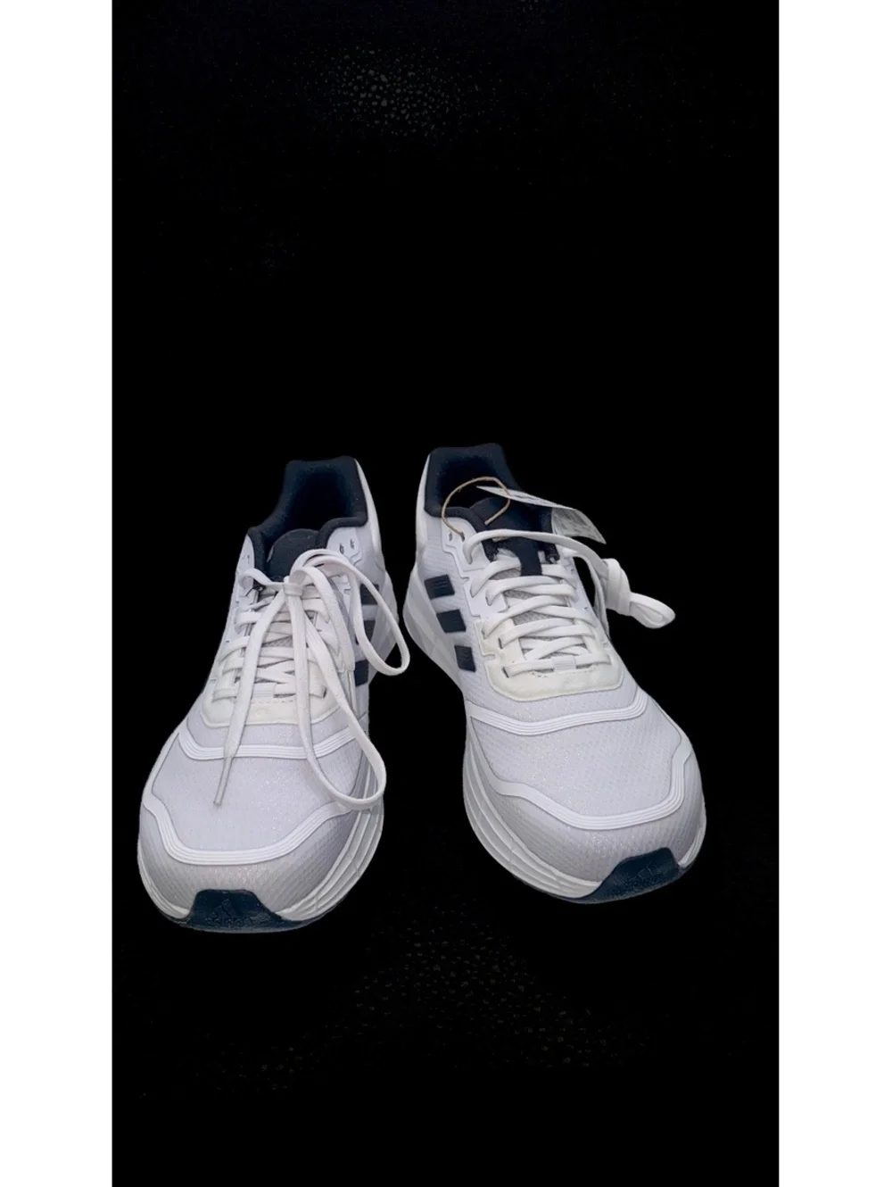 Adidas Men's White and Navy Running Shoes Size 10